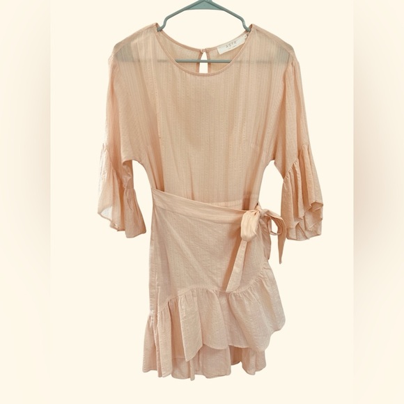 Astr Blush Ruffle Mini Dress - Picture 1 of 2
